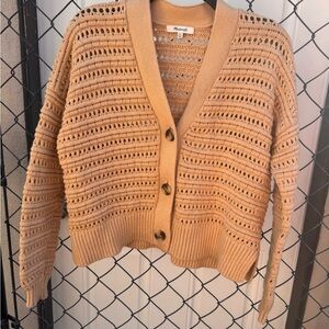 Madewell Camel Button-Up Cardigan